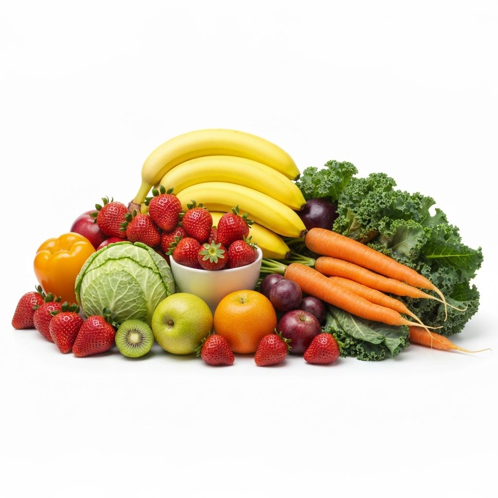 Fresh healthy vegetables and fruits